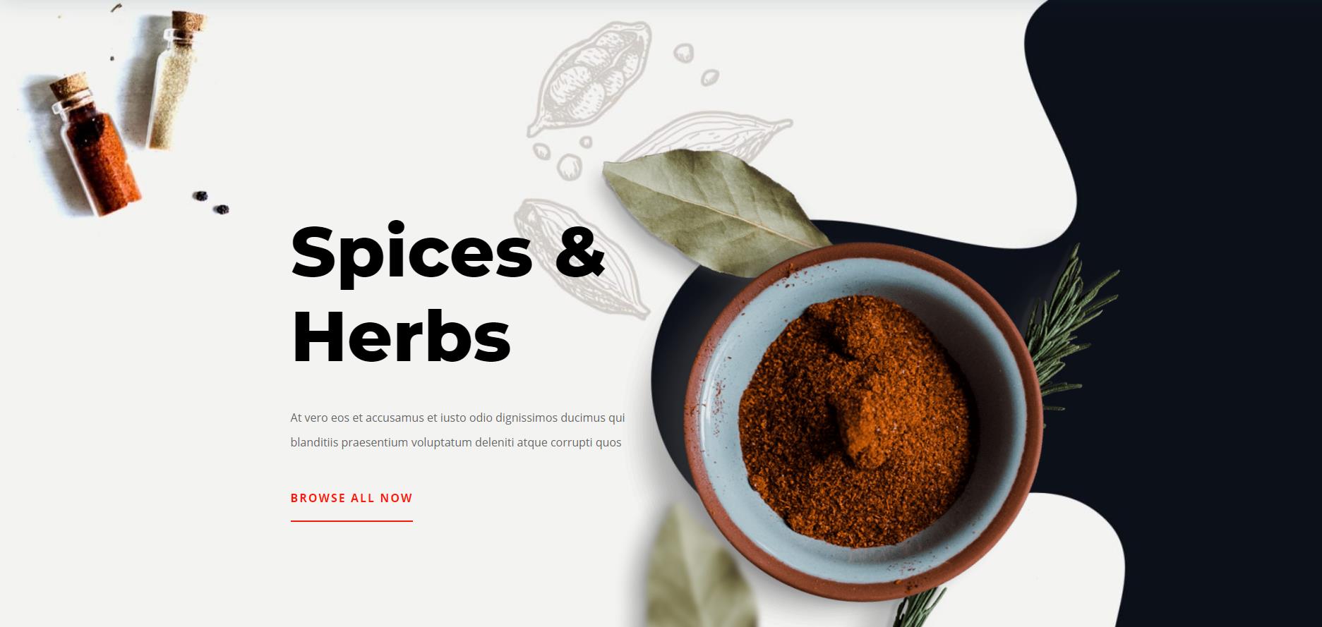 Spice Shop Website Design
